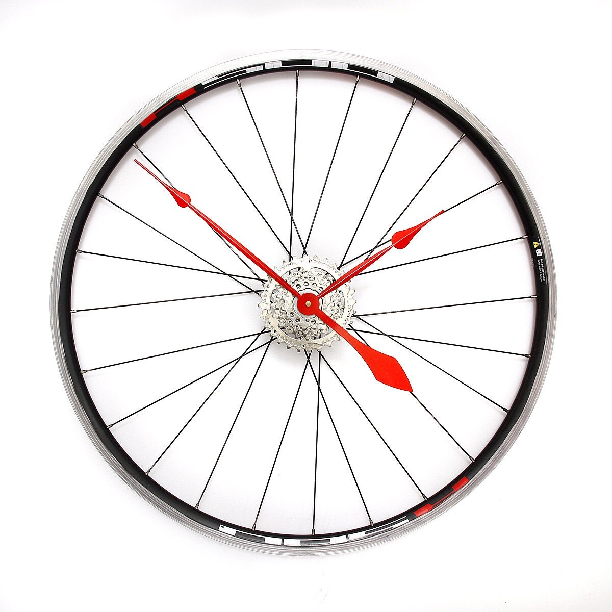 Large Wall Clock Custom Colours Bicycle Wheel Clock bike
