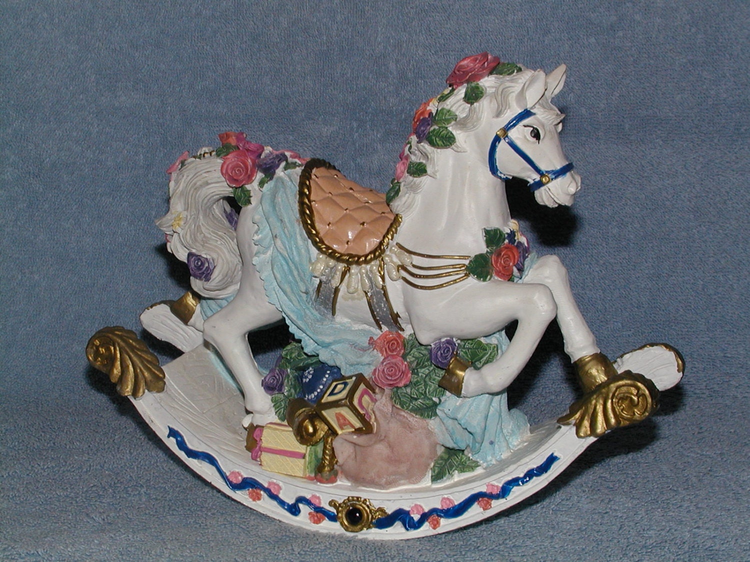 vintage rocking horse music box