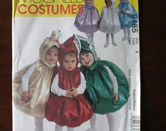 Toddler's Hershey's Kisses Costume for Boy's or Girl's McCall's 9485 Size 4 Uncut Sewing Pattern Halloween Candy Costumes