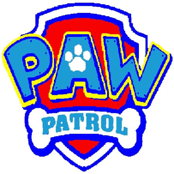 Items similar to Paw Patrol Badge Embroidery Design 2 sizes on Etsy