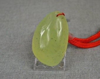 Chinese Nephrite Jade Green Pendant Natural Stone Healing Jewelry Gemstone Women Gift for Birthday