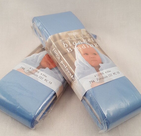 2 Packages Satin Blanket Binding 4 3/4 Yards Each by ShellyRe