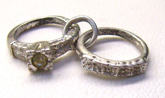 antique keepsake engagement wedding rings