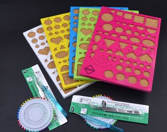 1 Set Art Quilling Tools Mould Needles Tweezer Pen Random Color Delivery #L000ZI0062