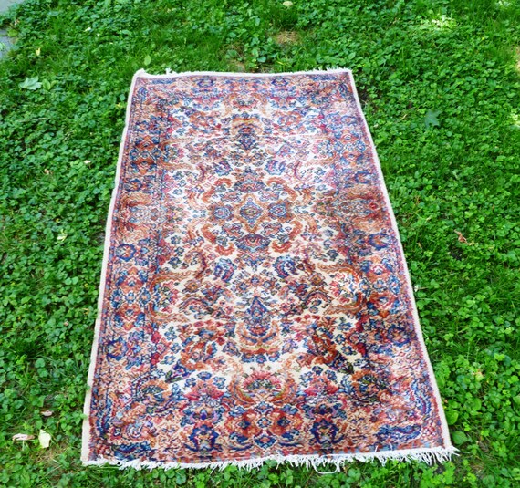 Vintage Karastan All Wool Kirman Oriental Rug