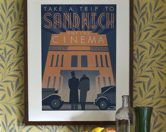 Original Design Art Deco Bauhaus A3 A2 A1 Poster Print Vintage Sandwich Cinema 1930's Car Architecture 1940's Vogue