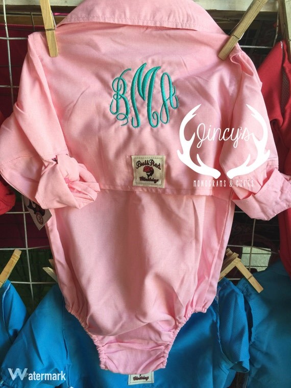 Monogrammed Fishing Shirt Onesie Infant Fishing Shirt