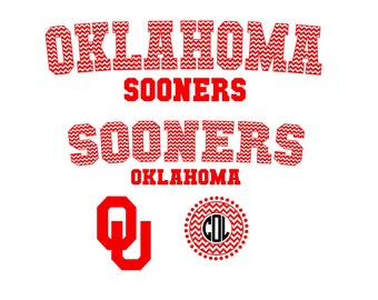 Oklahoma Sooners Jersey Set SVG Silhouette Studio PNG Eps Pdf cutting files