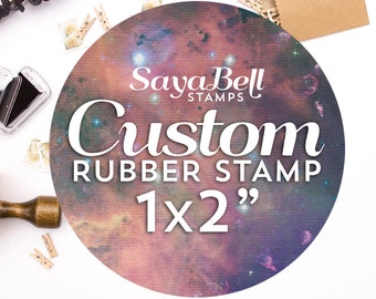 Custom Stamp, Custom Logo Stamp, Hang Tag Stamp, Thank You Stamp, Custom Business Stamp, Custom Rubber Stamp 1x2