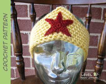 Wonder Woman headband CROCHET PATTERN || 6 sizes || Instant Download