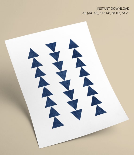 Kitchen Wall Art Navy Kitchen Printable Blue Scandinavian