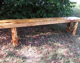 Reclaimed Wood Bench, Maple Wood Bench, Spalted Maple Bench, Fine Furniture, Live Edge, Live Edge Furniture,