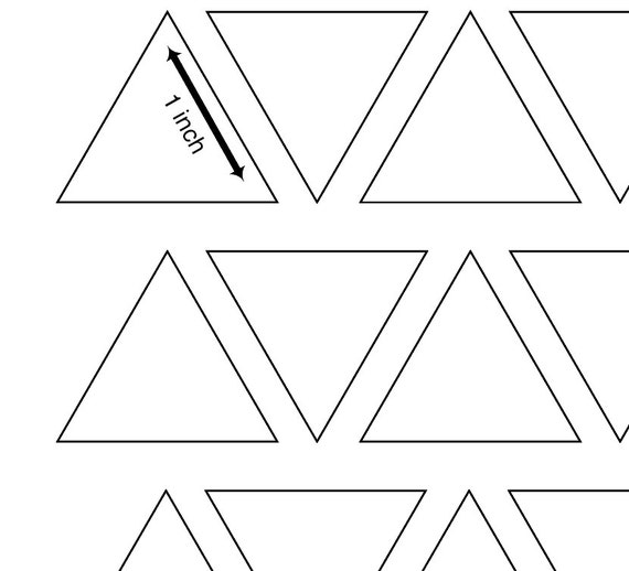 1 inch Equilateral Triangles English Paper Piecing Template Download ...