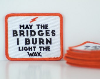 Items similar to May the Bridges I Burn Light the Way - porcelain dish on Etsy