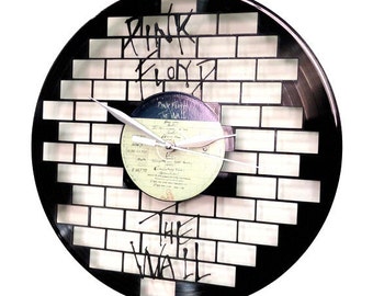 Pink Floyd The Wall Art -Vinyl LP Record Clock or Framed Vinyl-Great Rock'n'Roll Gift ,Vinyl Wall Clock,Wall records clock