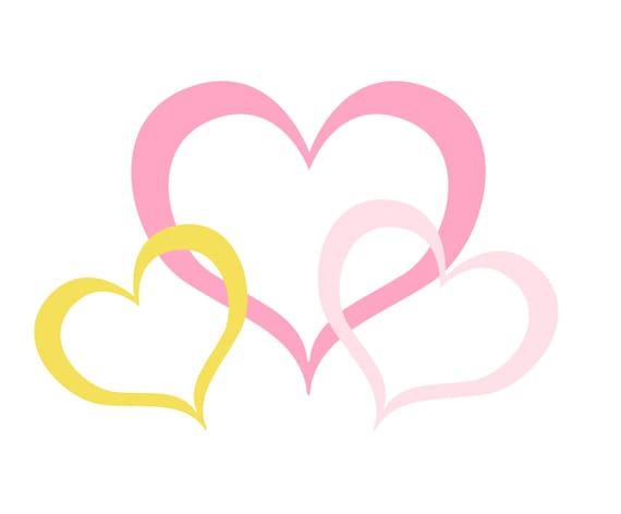 SVG Three Hearts Cuttable File INSTANT DOWNLOAD for use