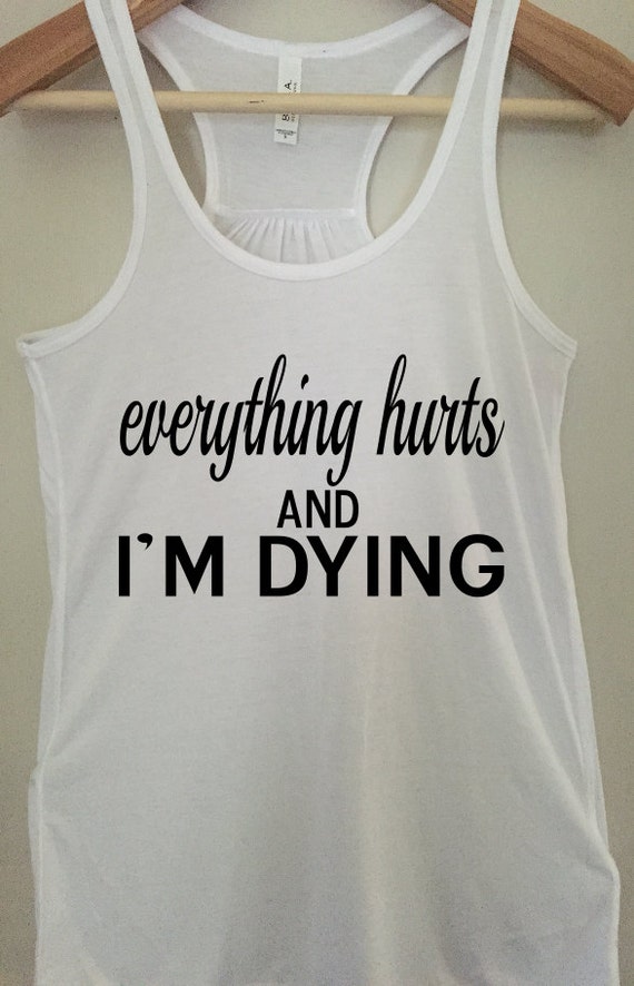 Items similar to everything hurts tank top on Etsy