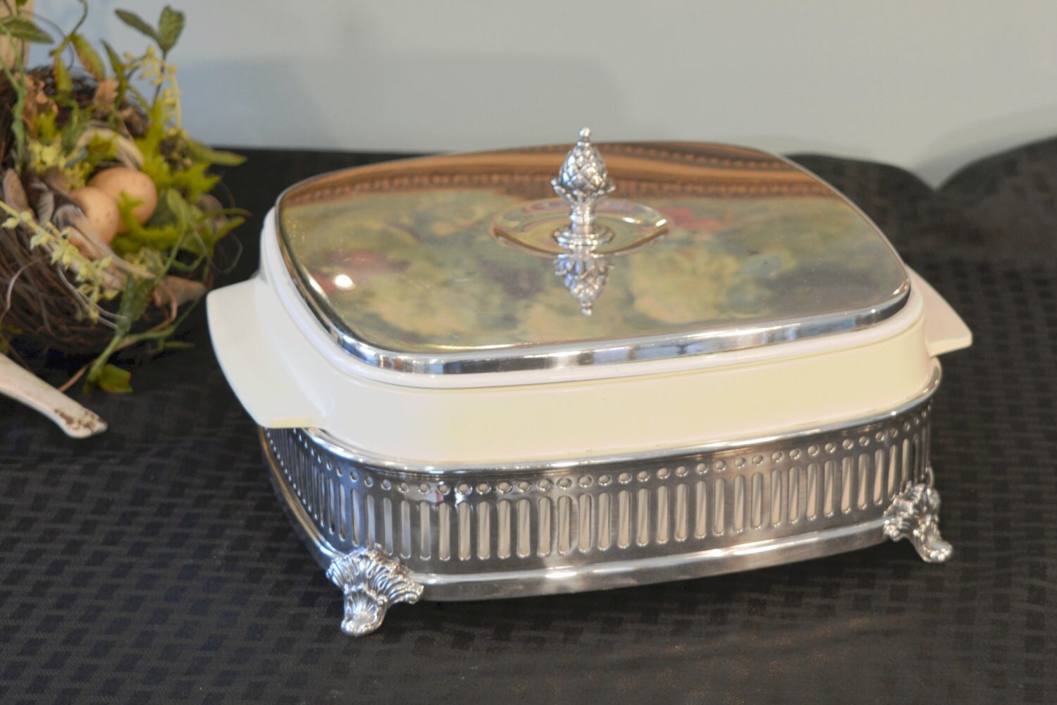 Gorham Silver Plate Serving Dish Covered Insulated Serving Dish