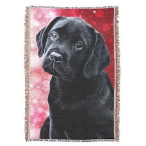 Black Labrador 3BMV Throw Blanket Black Lab Gifts Labrador