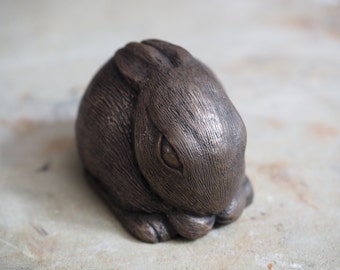 Cold Cast Bronze Baby Hare (Leveret) Cleaning Itself