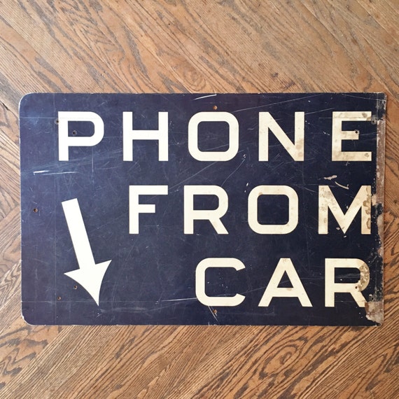 Vintage Telephone Sign 71