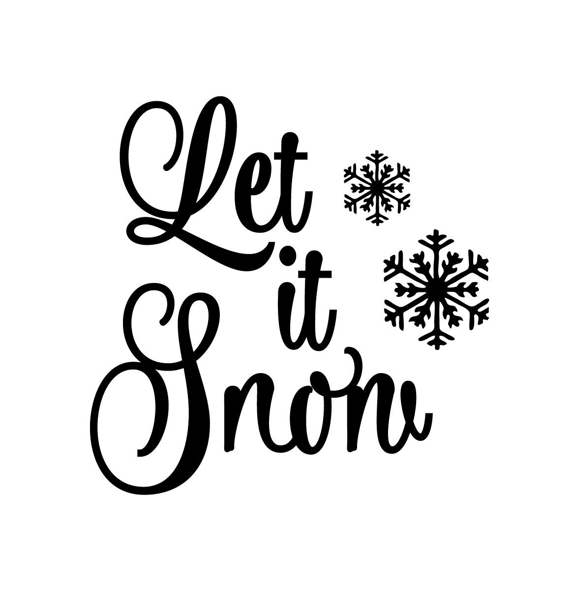 Let it Snow Decal Christmas Shadow Box Decal Winter