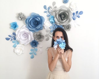 Paper Flower Backdrop - Paper Flowers - Paper Flower Wall - Giant Paper Flowers
