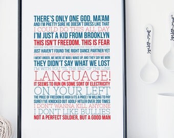 Captain America Quotes - Avengers print - Typography - Marvel print - Superhero decor