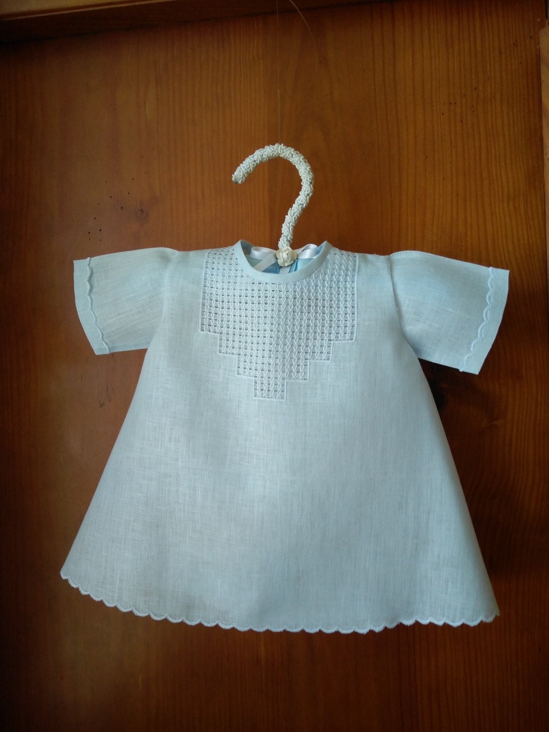 Baby Blue Day Gown for Baby Boy 03 months Pale Blue