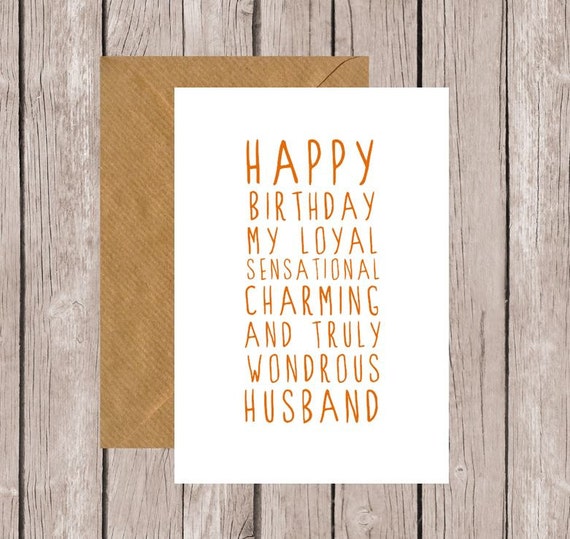 Sweet Description Happy Birthday Husband Card
