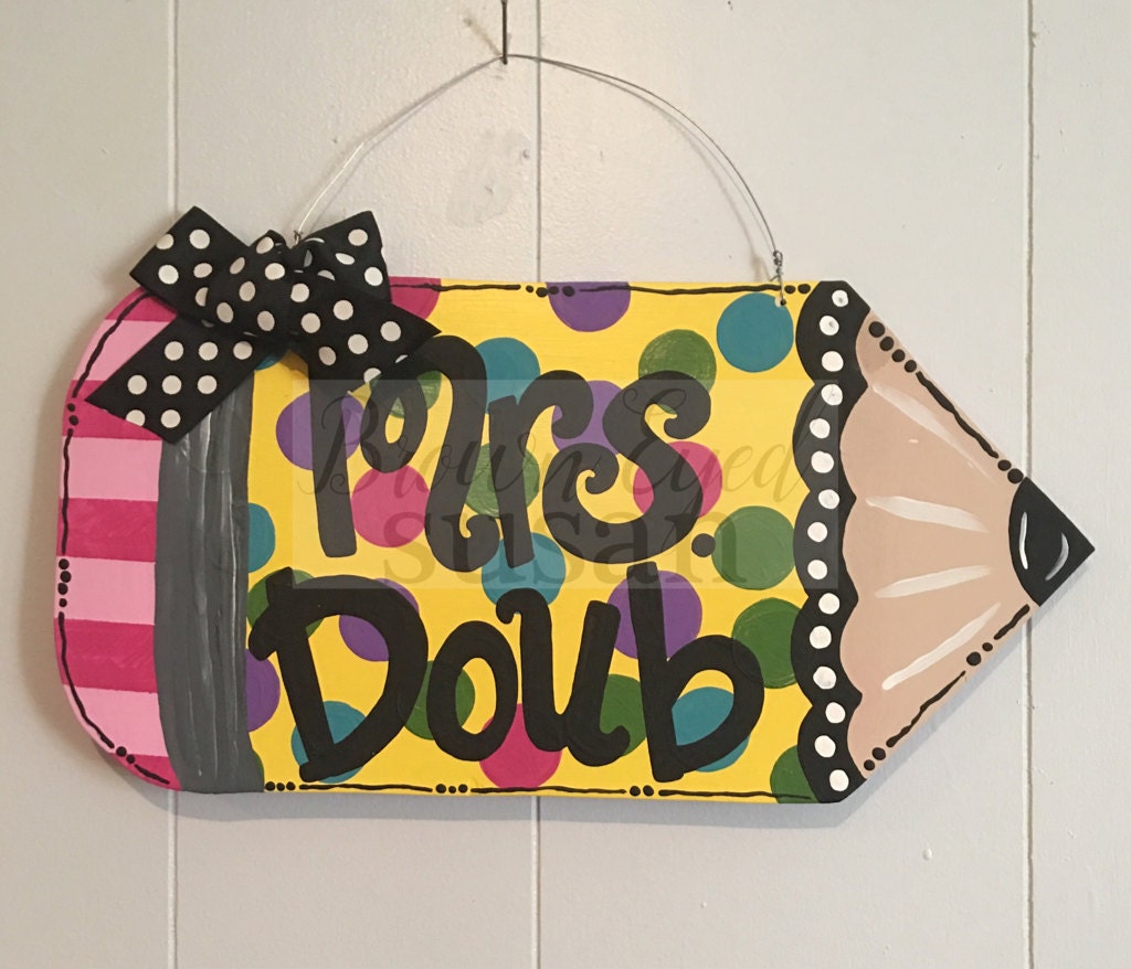 Teacher door hangers by on Etsy