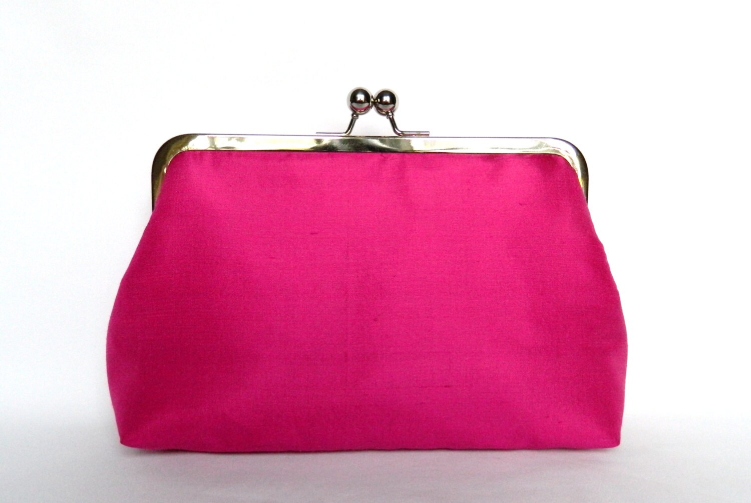 fuschia pink clutch purse