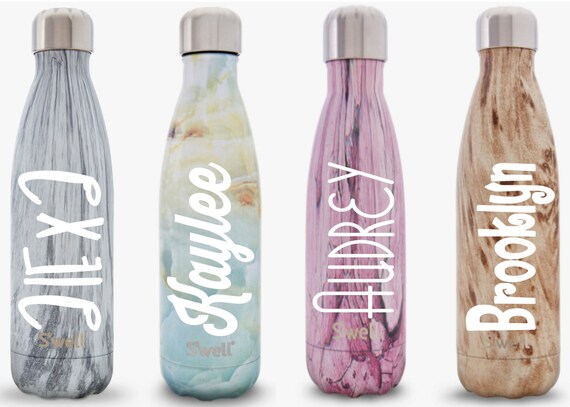 S'well Water Bottle with Personalized Custom Name (Elements and Wood Collection)