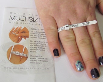 Ring Sizing Gauge - A Jewelers Must Have - Best way to know your Ring Size- Multisizer