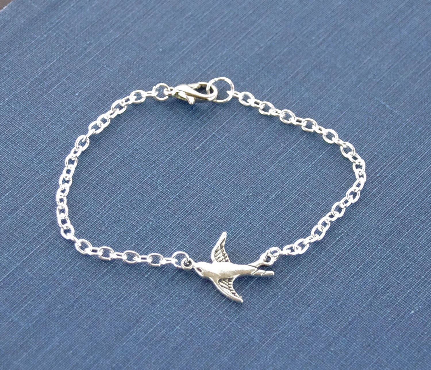 Bird Bracelet Silver Bird Bracelet Bridesmaid Gifts Silver