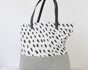 Items similar to Hand painted - Canvas Bag - Light Weight Fabric ...