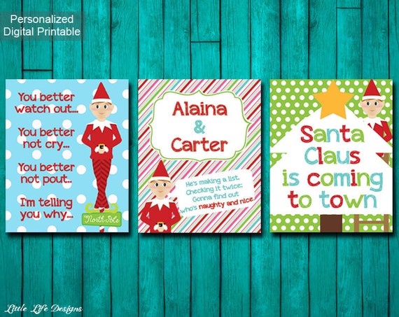Santa Claus is Coming to Town Christmas Wall by LittleLifeDesigns