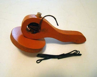 Vintage wooden spinning toy top, spinning top toy, old spinning top