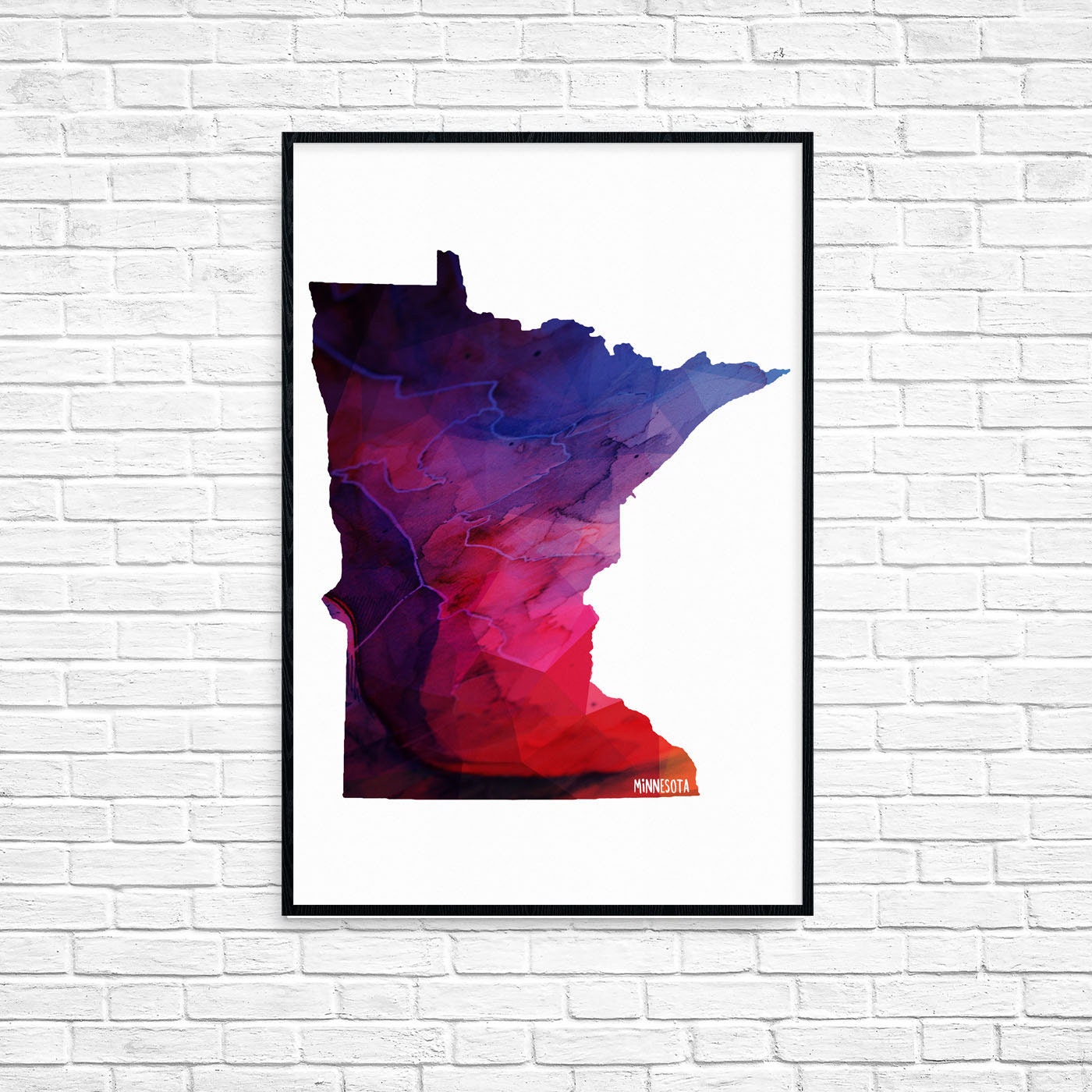 minnesota state giclee fine art print birthday gift