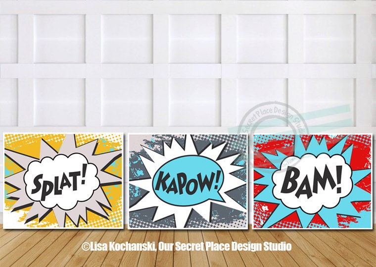 PRINTABLE Superhero Wall Art Superhero Room decor for boys