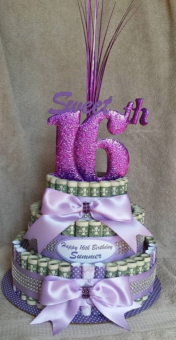 Items Similar To MONEY CAKE Medium "Sweet 16th Birthday