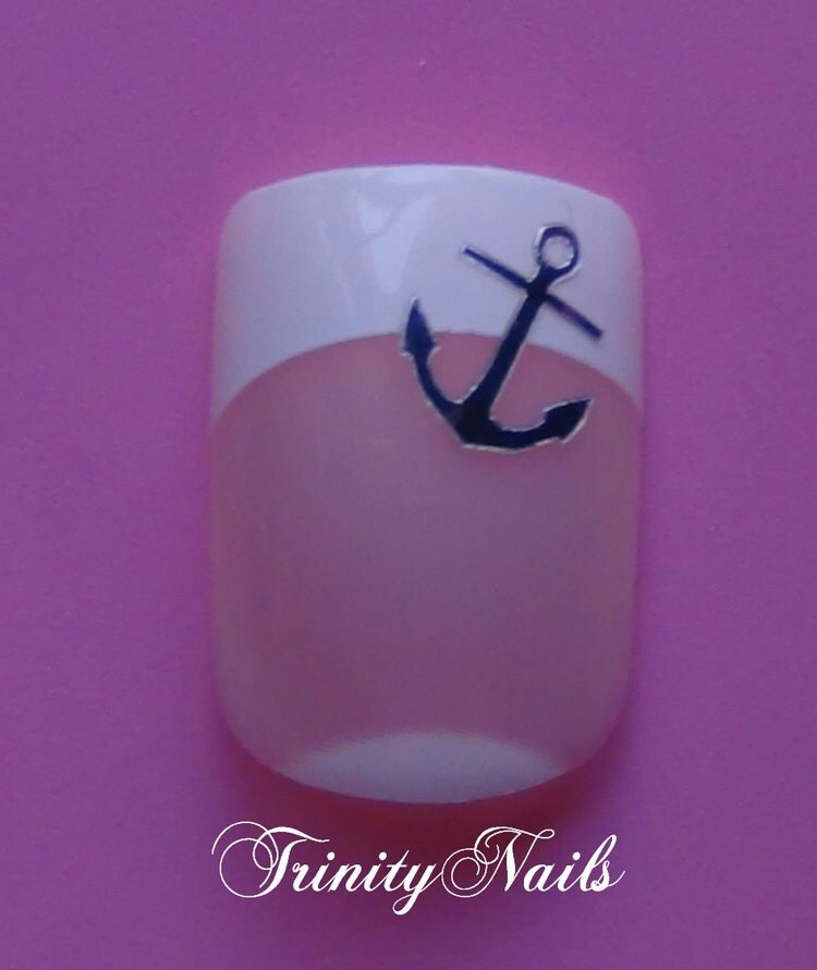 Anchor Nail Art Decals Set of 20 Vinyl Stickers by TrinityNails
