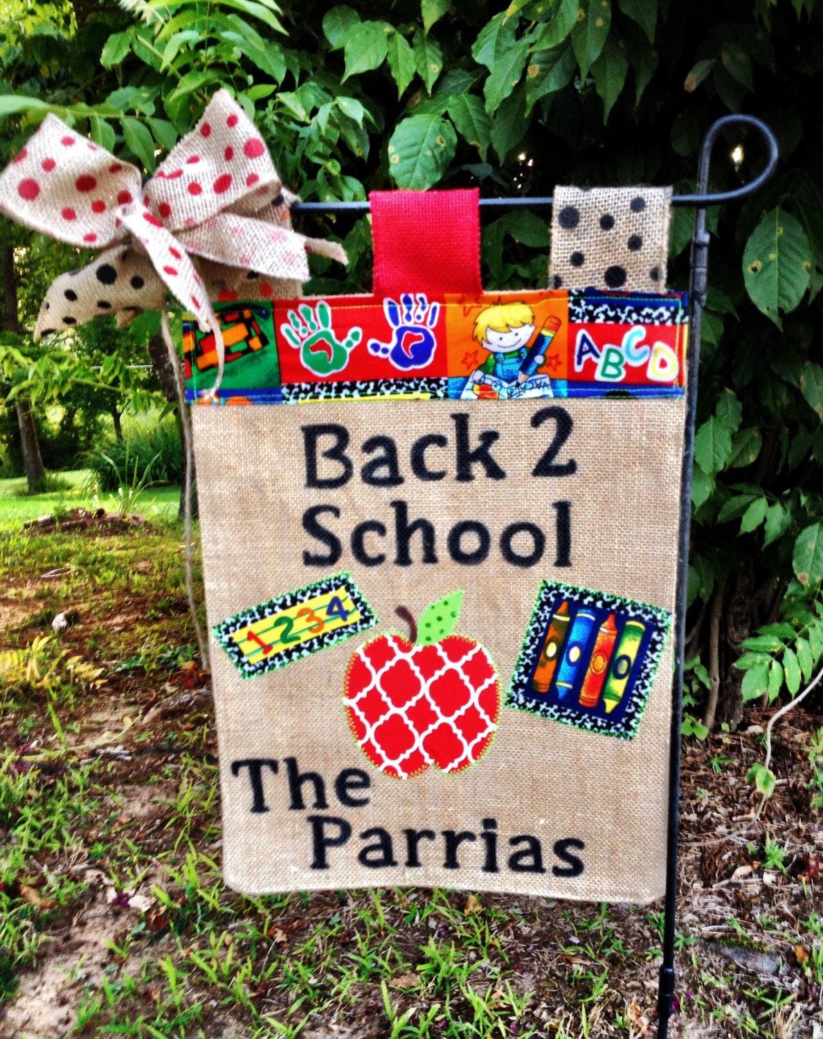 Back To School Garden Flag Back 2 SchoolBurlap Garden Flag