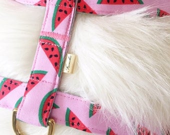 Adjustable dog harness "Watermelon"