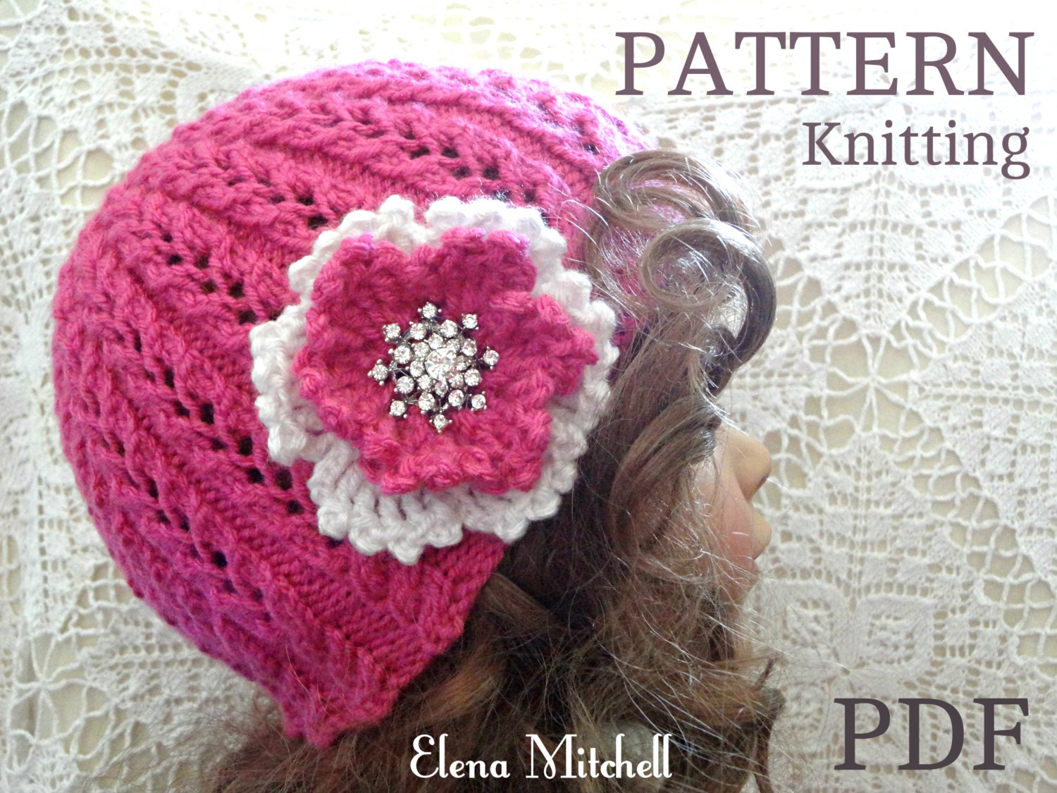 Knitting PATTERN Girls Beanie Women Hat Children Hat Knit Womens Hats Toddler...