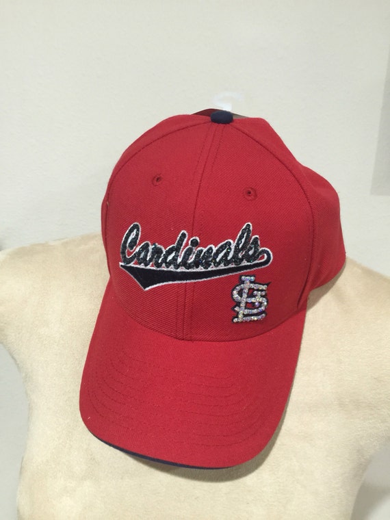 St. Louis Cardinals Red Baseball Hat with Swarvoski Crystals