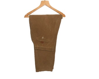 Vintage POLO Ralph Lauren Tan Corduroy Trousers 32 Waist 30.50 Inseam. Vintage Mens Pants / Vintage Mens Trousers / Made in Canada / Preppy