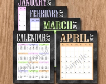 Chalkboard calendar | Etsy