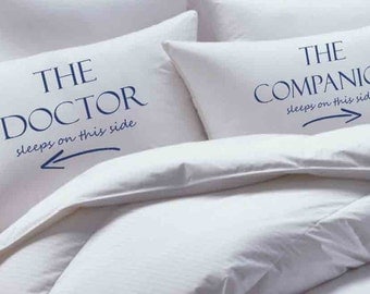 Doctor Who, Tardis, Personalized, Custom, Pillowcase set, pillowcase, bride, groom, pillowcases, wedding gift