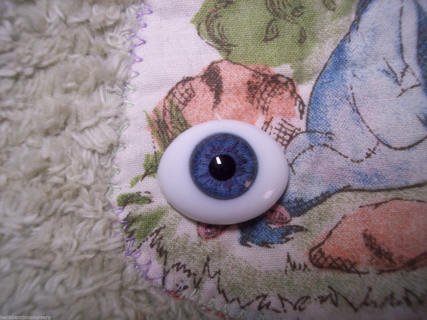OvAL GLaSs EyEs 12MM BLuE ReBoRn
